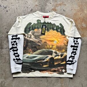 Godspeed Cream Sunset Drift Long-sleeve Tshirt Medium